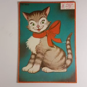 Vintage Midcentury Kitschy Kitten Puzzle Milton Bradley 10 x 14 - Picture 1 of 12