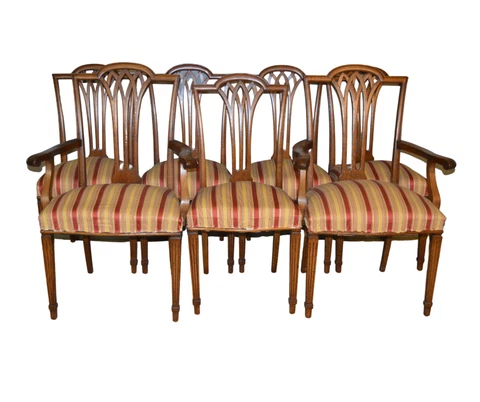 Antique Dining Room Chairs, Set of Seven Victorian Dining Chairs #21536 Cover