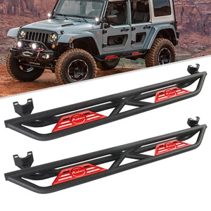Aaiwa Running Boards for 2007-2018 Jeep Wrangler JK 4 Doors Side Steps Nerf Bars - Picture 1 of 9