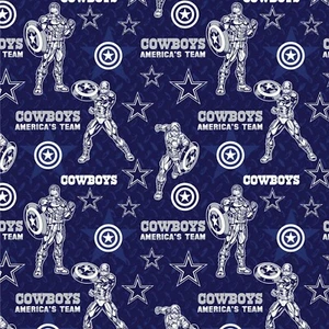 NFL Cowboys Captain America By the yard x 44 inches cotton print - Bild 1 von 1