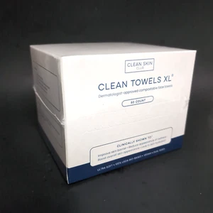 Toallas faciales Clean Skin Club XL, veganas, 100 % base biológica USDA, 50 toallas quilates, paquete de 1 - Imagen 1 de 5