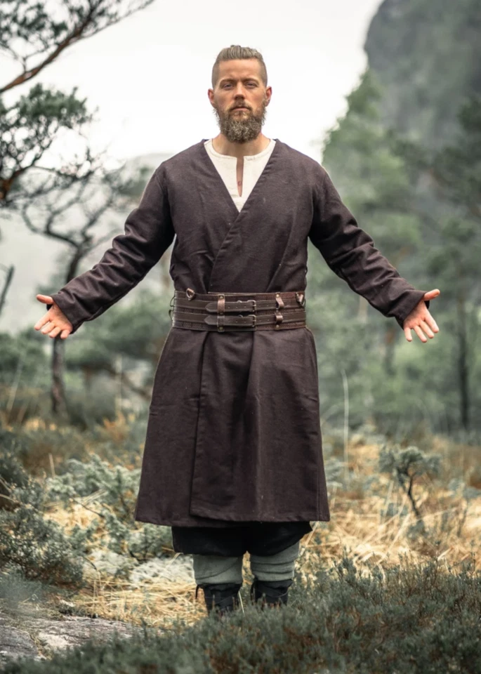 Mittelalter Wikinger-Mantel Tunika Woll-Klappenrock Balder aus Wollgemisch - Bild 1 von 1