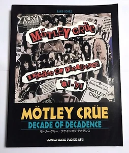MOTLEY CRUE DECADE OF DECADENCE BAND SCORE JAPAN GUITAR TAB - Picture 1 of 4