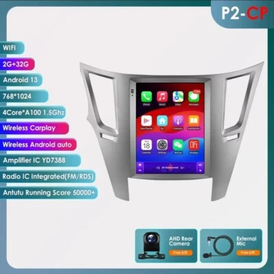 RADIO 2 DIN 9" PARA SUBARU OUTBACK LEGACY ANDROID BLUETOOTH WI-FI CARPLAY 2/32 - Imagen 1 de 2