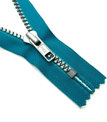 Collana con cerniera colore caraibico/argento 906 indivisibile in plastica mi... - Immagine 1 di 2