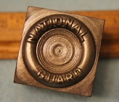 Antigua placa maestra de la GUARDIA NACIONAL para troquel de estampado de insignia de anillo * JN1263  Foto 1 de 3