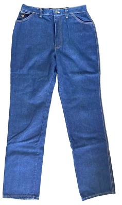 Pantalones de mezclilla Wrangler No Fault años 70 talla 10 para mujer Scovill cremallera azul oscuro EE. UU. USADOS EN EXCELENTE ESTADO Foto 1 de 4