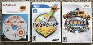 3 Game LOT Wii Play, Pictionary, And Skylanders Giants. - Picture 1 of 1