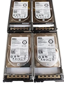 Lot of 4 DELL 1TB SAS 7.2k 6 Gbps 2.5" HDD 9W5WV ST91000640SS with Caddy - Picture 1 of 3