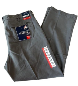 Izod Sportflex Grey Performance Plus Stretch Flat Front Pant Size W38 X L36 - Picture 1 of 3