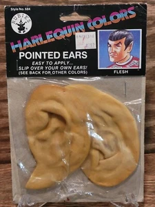 1988 Flesh Tone Spock Pointed Costume Ears star trek vintage retro elf fairy  - Picture 1 of 5