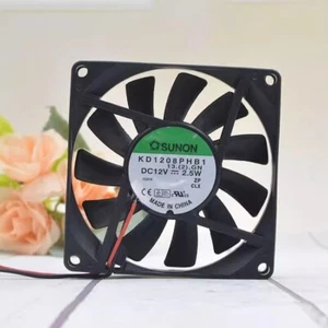 SUNON KD1208PHB1 8015 DC12V 2.5W 8CM 2-Wire Cooling Fan - Picture 1 of 2
