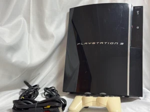 Sony PlayStation 3 First Black Model Console PS3 CECHA00 60GB GAME Used Good - Picture 1 of 11