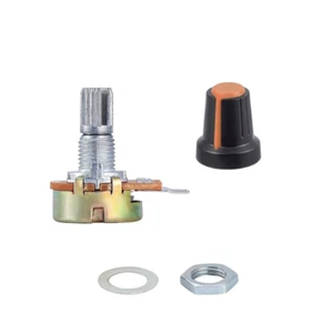 Potenciometro B100K ohm lineal 0,5w 15mm + Perilla Knob NARANJA - Imagen 1 de 4