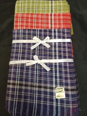 12 Mens Handkerchiefs Hankies Hankerchief Cloths Blend 13" by 14"  Docena U925 - Image 1 of 3