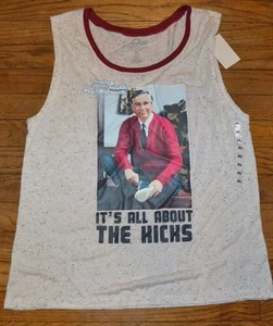 Mr Rogers Neighborhood ITS ALL ABOUT THE KICKS Sleeveless Muscle Tee Tank Top - Picture 1 of 2