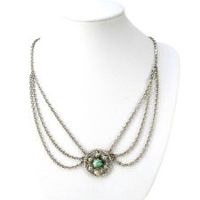 Wunderschöne Halskette / Collier aus Silber (geprüft) Türkis Tracht Necklace