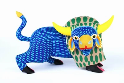 Oaxacan Wood Carving Armando Jimenez Bull Bison Oaxaca Mexican Folk Art Alebrije - Image 1 of 4