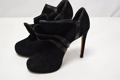 Alejandro Ingelmo Origami Black Suede Heels Size EU37/US 6 - Image 1 of 4