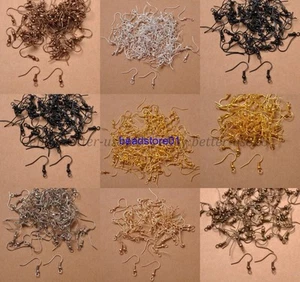 100pcs EARRING HOOK COIL EAR WIRE FOR JEWELRY Making Findings  - Picture 1 of 8