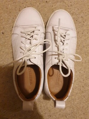 Whistles White Leather Trainers Uk4 Size 37 - Image 1 of 4