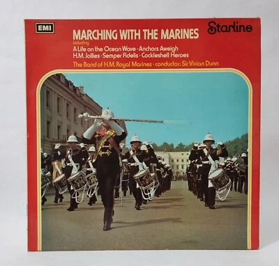 The Band of HM Royal Marines - Marching With the marines - Music Vinyl Record - Image 1 of 4