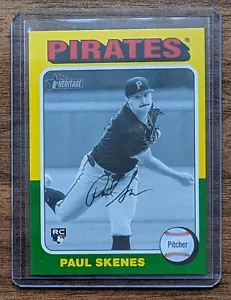 2024 Topps Heritage High PAUL SKENES Black & White B&W RC Variant MLB Baseball - Picture 1 of 2