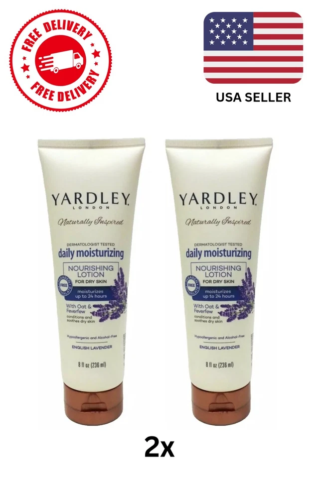(Lote de 2) Loción de lavanda inglesa Yardley London 8 oz avena nutritiva y matricaria  Foto 1 de 1