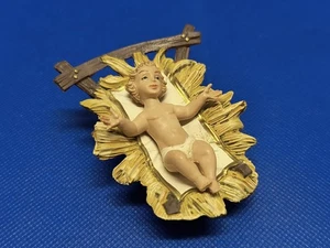 Figurine de remplacement vintage Fontanini crèche Italie bébé Jésus dans la mangeoire - Photo 1/7