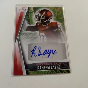 2022 SAGE - Raheem Layne - Autographed - Trading Card - Picture 1 of 2