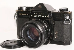 [Exc +5] Pentax SP Spotmatic schwarz / SMC Takumar 55mm f/1.8 aus Japan - Bild 1 von 20