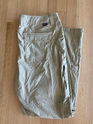 Pantalones de Senderismo Patagonia Para Mujer Caqui Pierna Recta Bolsillo Lateral Talla 12 Usados en Excelente Condición  Foto 1 de 4