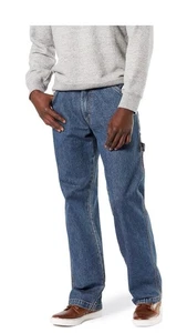 Levi Strauss Signature Herren Größe 40x30 Carpenter Jeans Denim Blau. Neu mit Etikett - Bild 1 von 7