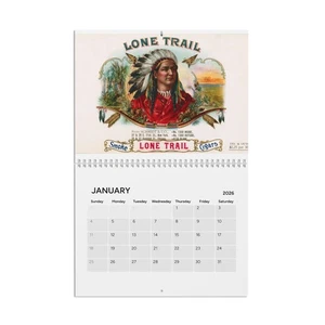  Wall Calendar (2026) Cigar Labels Vintage Art 1890s Colorful Designs  Smoking - Picture 1 of 8