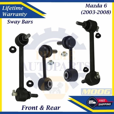 Barras estabilizadoras delanteras y traseras MOOG OEM para Mazda 6 2003-2008 garantía de por vida Foto 1 de 4