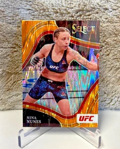Panini Select UFC 2022 - Nina Nunes Octagonside Orange Flash Prizm #288 - Imagen 1 de 2