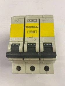 SQUARE D 20 AMP CURVE C 10kA TRIPLE POLE MCB CIRCUIT BREAKER QO320EC10 QOE - Picture 1 of 6