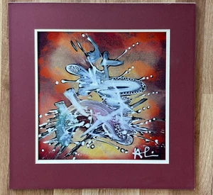 VINTAGE ORIGINAL ALIM & NOER FANCIFUL CRITTERS FROM LAND & SEA MATTED 16" X 16" - Picture 1 of 4