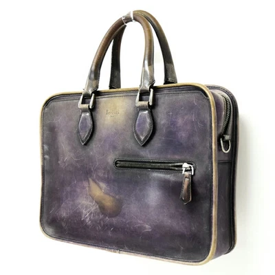 Berluti Anjou маленький портфель в скритто кожи J1104 фиолетовый мужской подлинный - Изображение 1 из 4