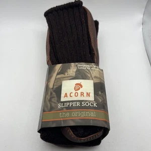 Acorn Original Slipper Socks ~ Men's 9-10 / Women's 11-12 Raisin NWT - Picture 1 of 7