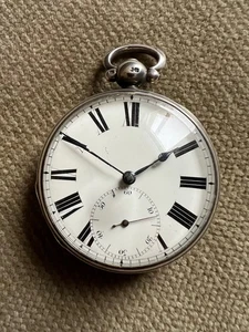 Antiguo reloj de bolsillo plata verge Pocket Watch Silver - 52 mm aprox. 1860 - Imagen 1 de 13