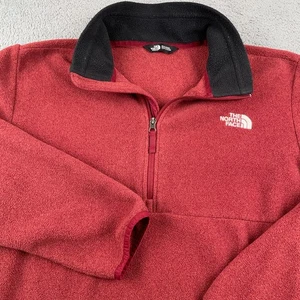 The North Face Pullover Herren Large rot Fleece 1/2 Zip Jacke Wander Sweatshirt - Bild 1 von 10