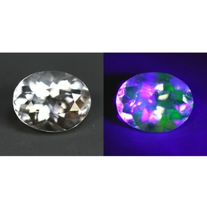 0.91 Cts" Antique_100 % Natural Untreated Mexican UV Color Change HYALITE Opal " - Bild 1 von 5