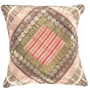 Vintage Sari Seide Quadrat Kissenbezug 16" - Bild 1 von 2