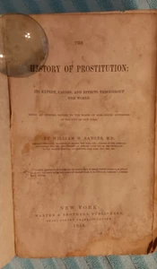 Die Geschichte der Prostitution von Dr. Sanger. Dieses Originalbuch wurde 1858 gedruckt. - Bild 1 von 13