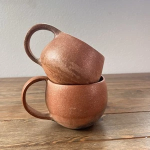 Micaceous Mug Set of 2 Red Clay vintage - Picture 1 of 11