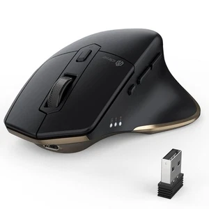 Wireless Mouse, Bluetooth & USB Receiver, 5 Adjustable 2400DPI, Rechargeable,... - Picture 1 of 9