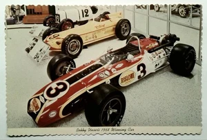1968 Bobby Unser Indianapolis 500 Winning Car Vintage Postcard - Picture 1 of 2