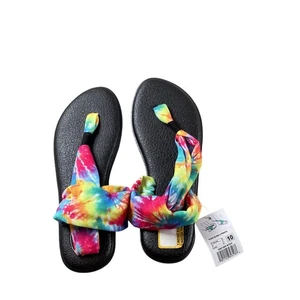 Sandali infradito Sanuk Yoga Sling 2 stampa tie dye da donna taglia 10 NUOVI - Foto 1 di 3