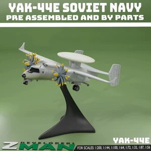 Avión electrónico de alerta temprana Yak-44 soviético a escala 1/200 impreso en 3D sin pintar - Imagen 1 de 3